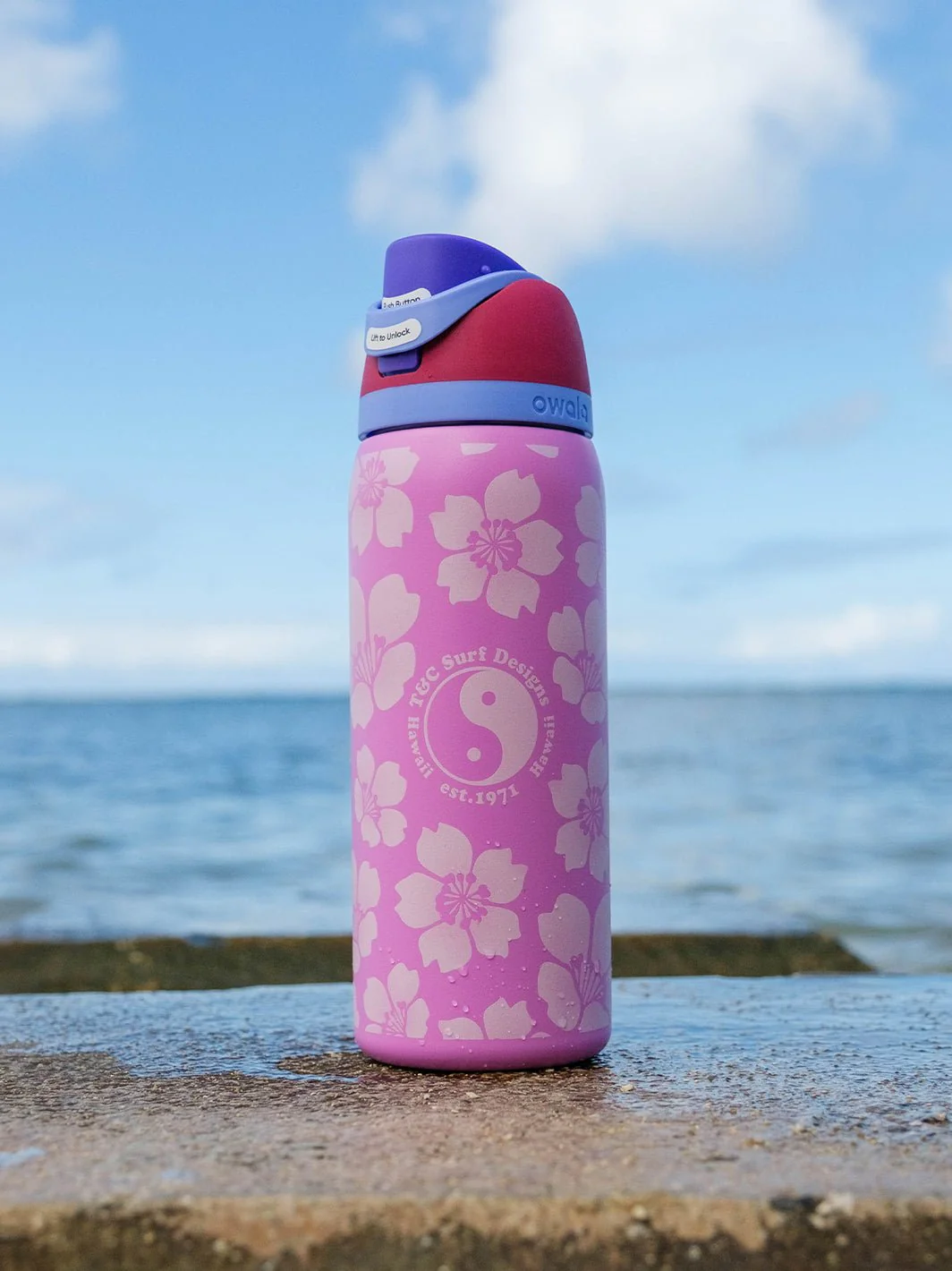 T&C Surf 32 oz Throwback Sakura Owala - Image 14