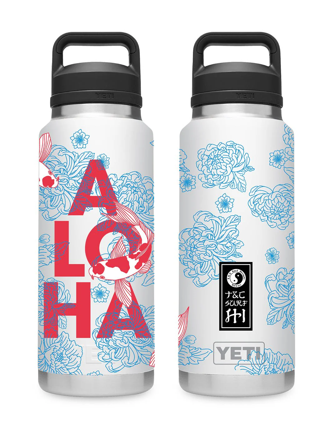 T&C Surf 36 oz Koiloha Rambler Yeti Bottle with Chug Cap - Image 3