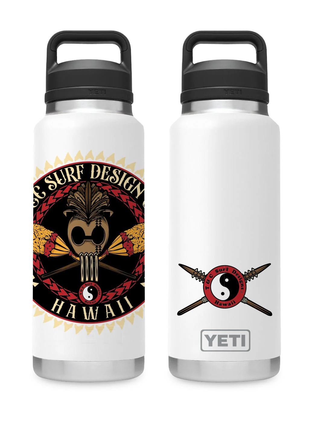 T&C Surf 36 oz Warrior Rambler Yeti Bottle with Chug Cap - Image 3