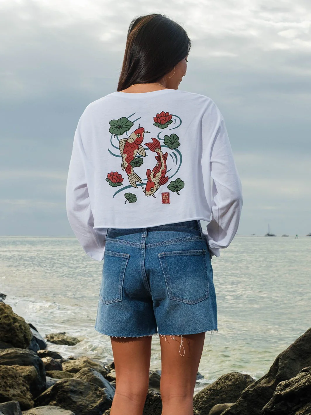 Koi Stamp Crop Long Sleeve - Image 4